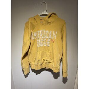 American Eagle AEO Yellow-Gold Size L Juniors Hoodie Pullover Sweatshirt Skater